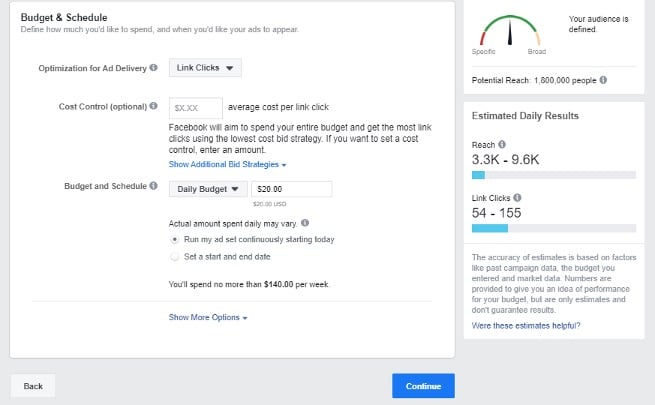 Facebook Ads Budget