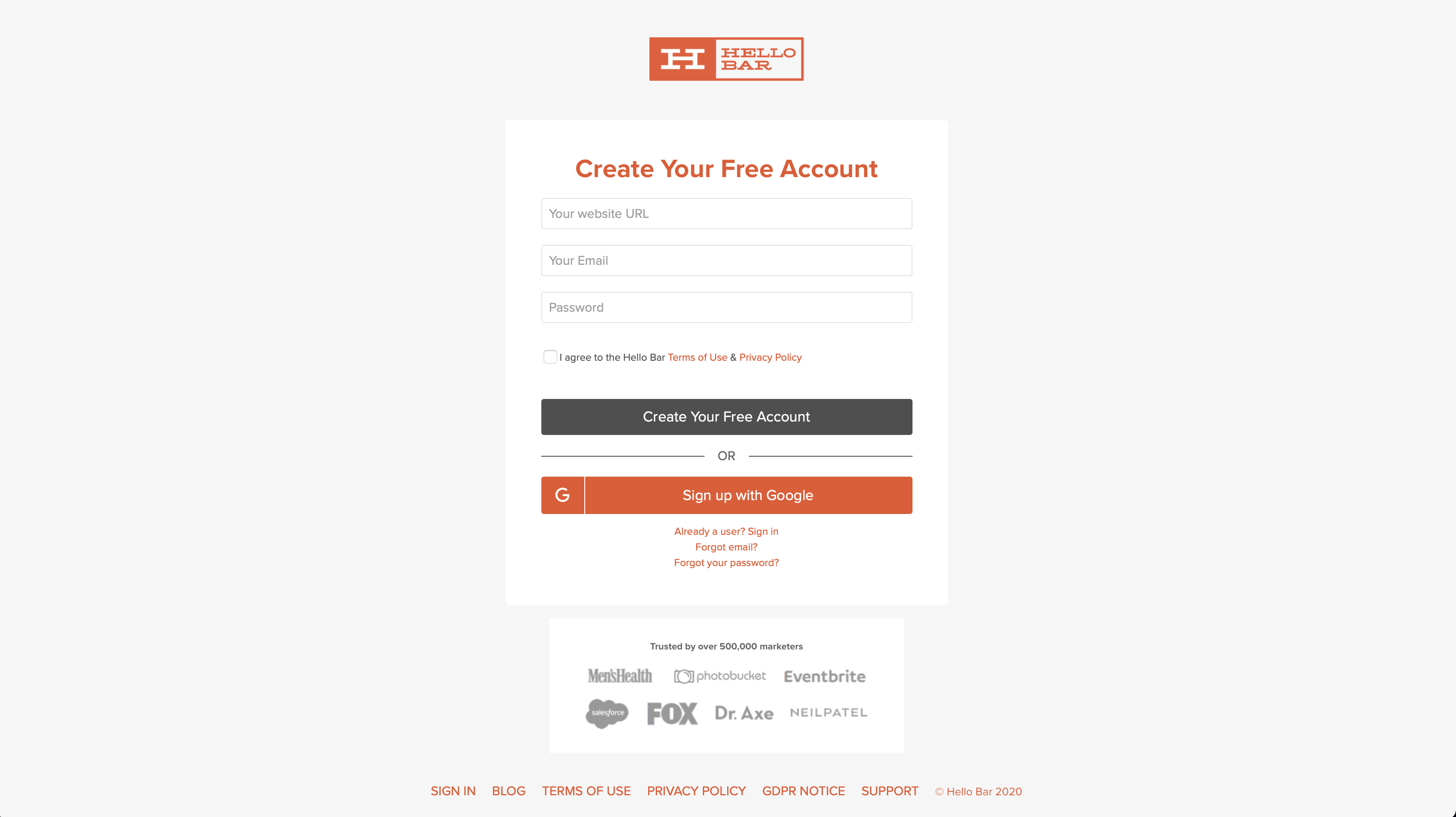 Create a Free Account