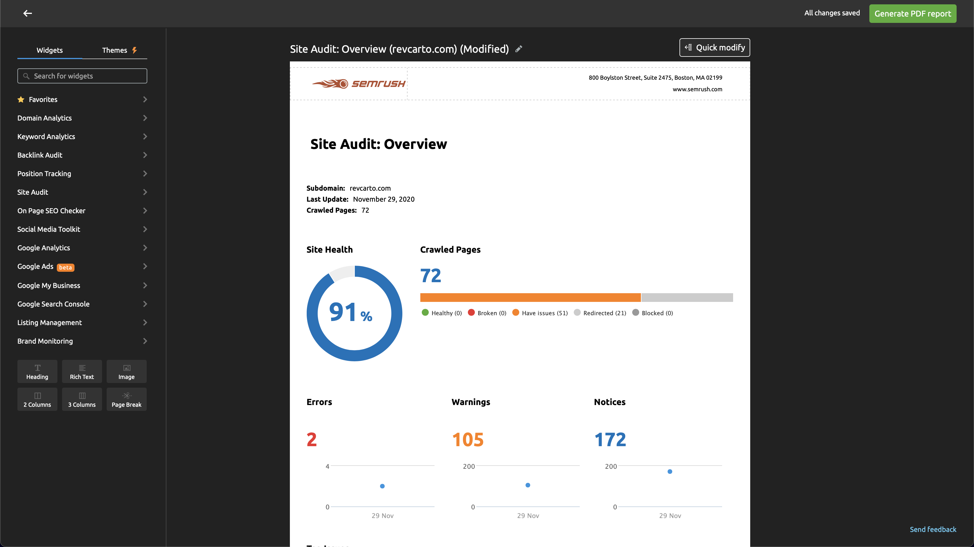 SEO Report Customizer